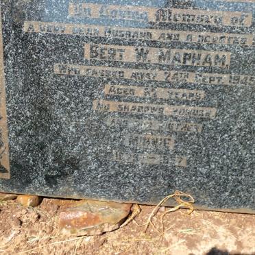 MAPHAM Bert W. -1945 :: MAPHAM Minnie 1879-1957
