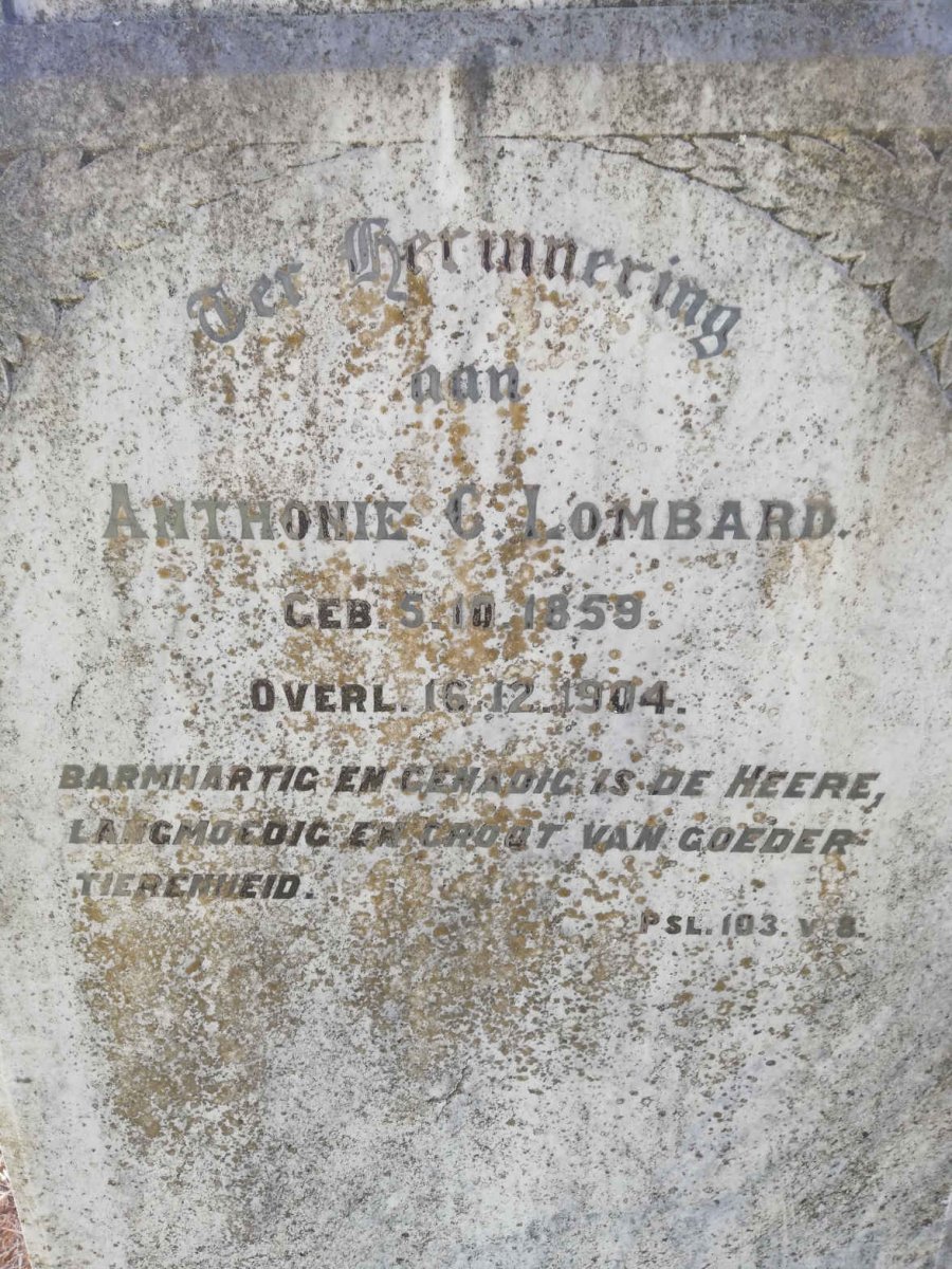LOMBARD Anthonie C. 1859-1904