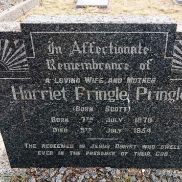 PRINGLE Harriet Pringle nee SCOTT 1878-1954