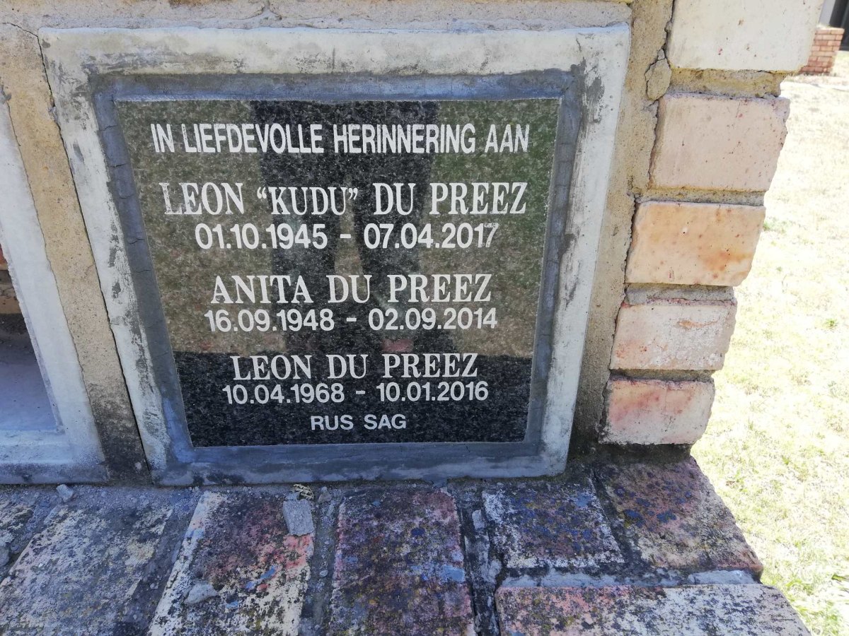 PREEZ Leon, du 1945-2017 &amp; Anita 1948-2014 :: PREEZ Leon, du 1968-2016