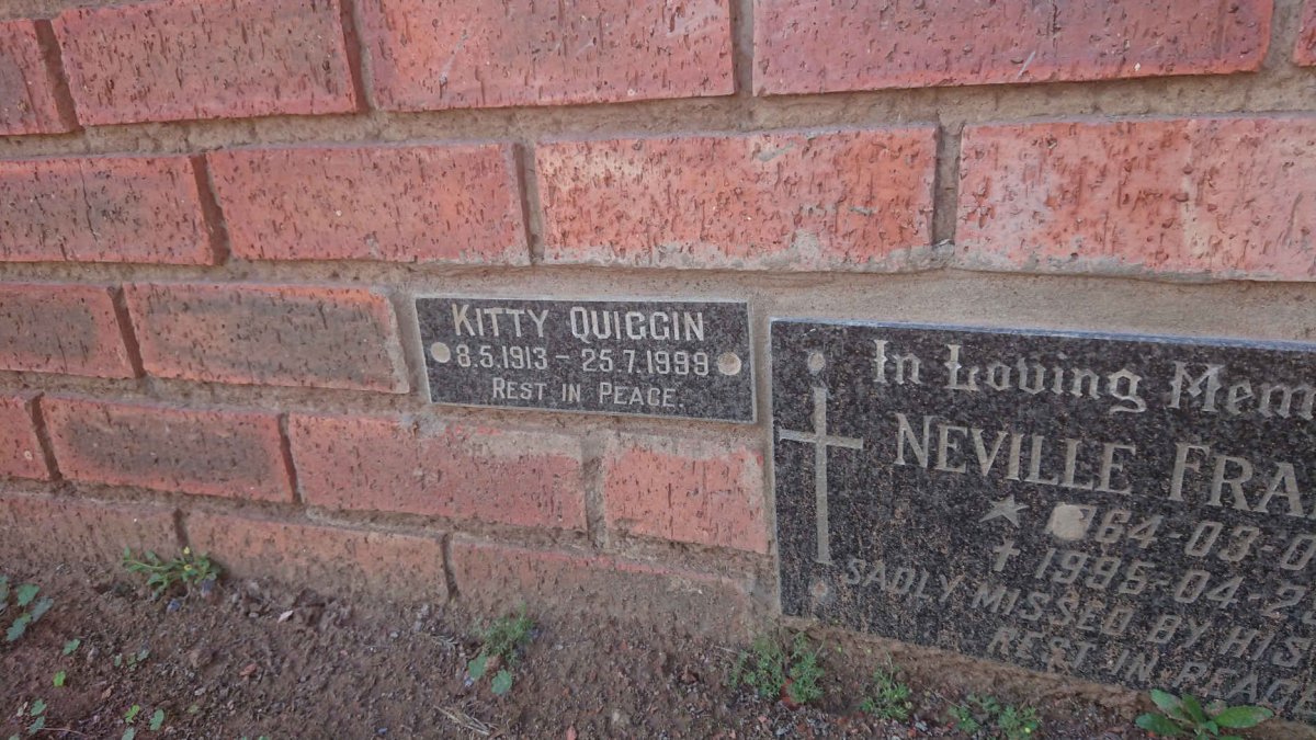 QUIGGIN Kitty 1913-1999