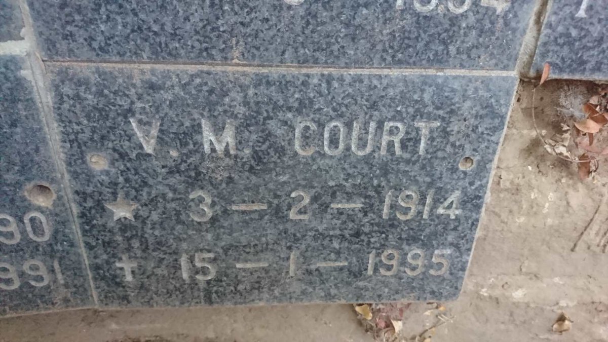 COURT V.M. 1914-1995