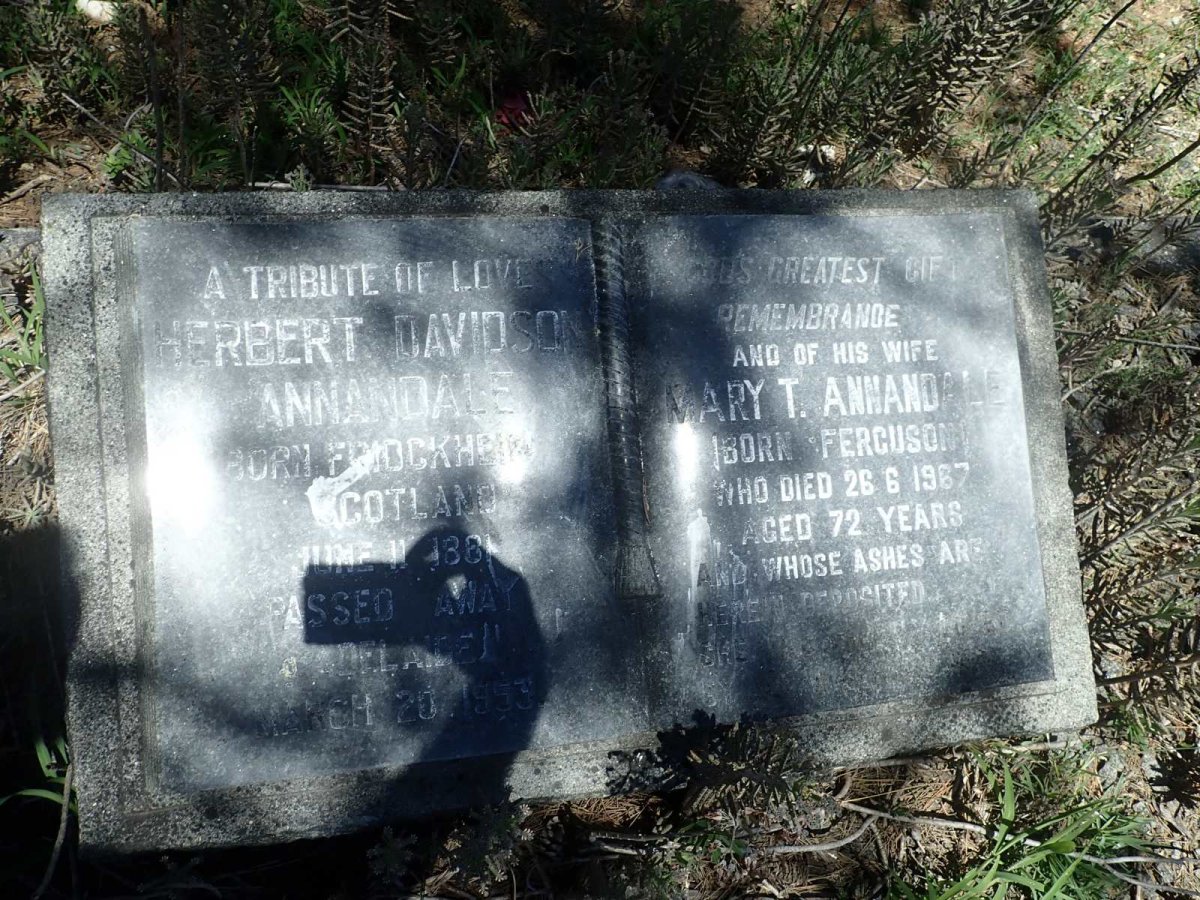 ANNANDALE Herbert Davidson 1881-1953 &amp; Mary T. FERGUSON -1967
