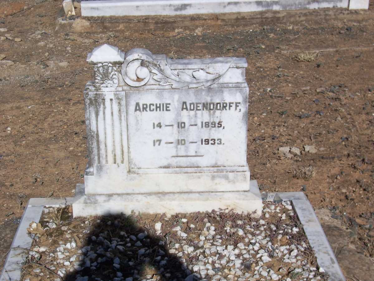 ADENDORFF Archie 1895-1933