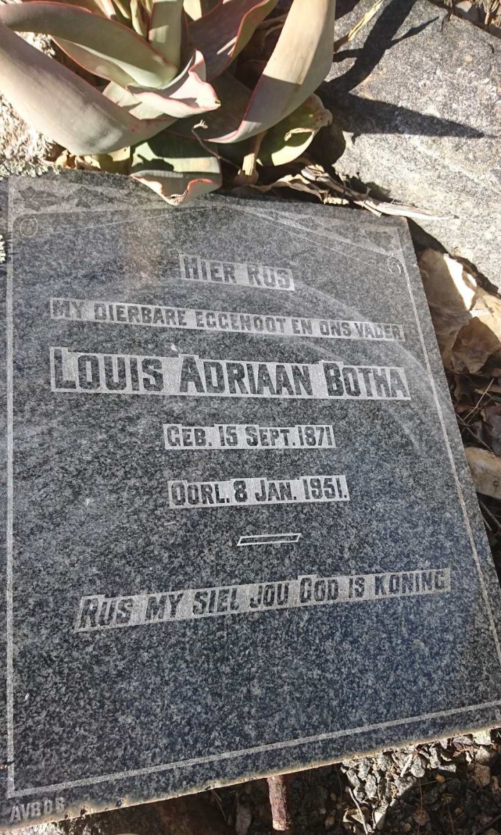 BOTHA Louis Adriaan 1871-1951
