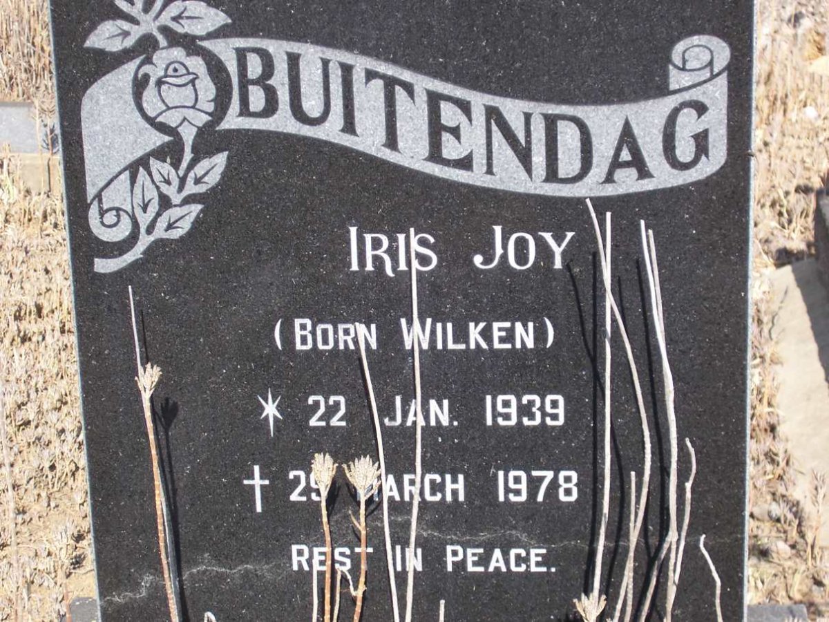 BUITENDAG Iris Joy nee WILKIN 1939-1978