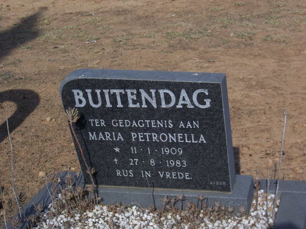 BUITENDAG Maria Petronella 1909-1983