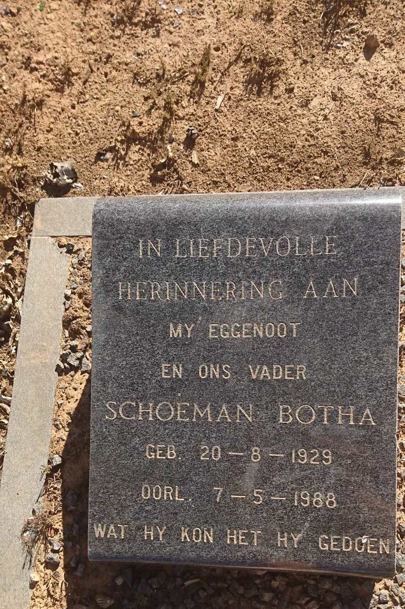 BOTHA Schoeman 1929-1988