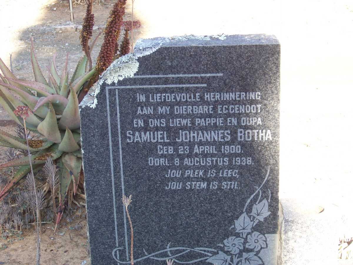 BOTHA Samuel Johannes 1900-1938
