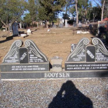 BOOYSEN Jan Nicolaas 1889-1963 &amp; Sophia Aletta VAN AARDT 1887-1984