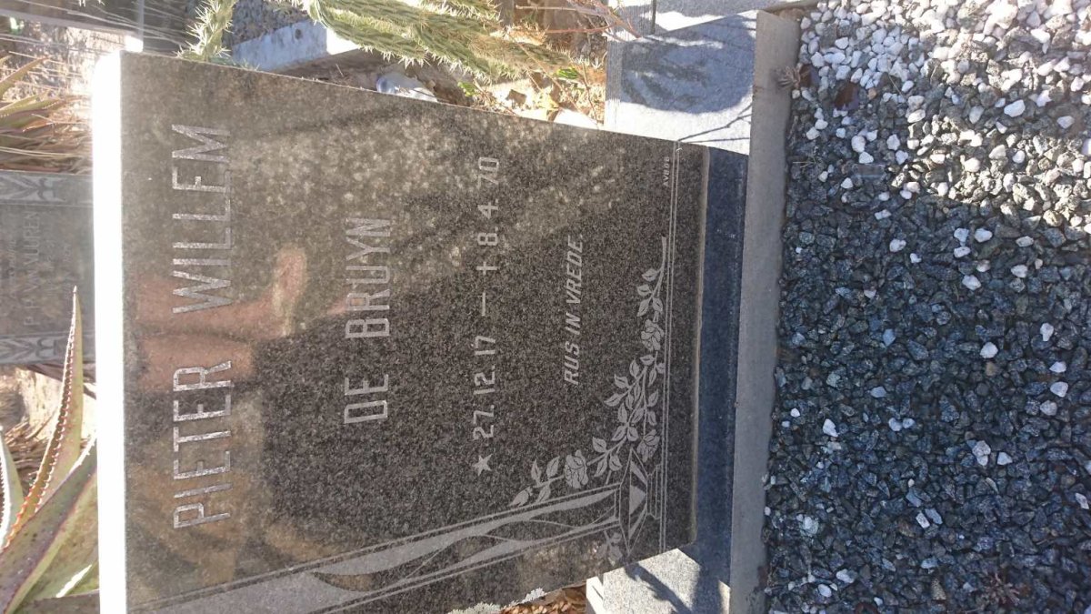 BRUYN Pieter Willem, de 1917-1970