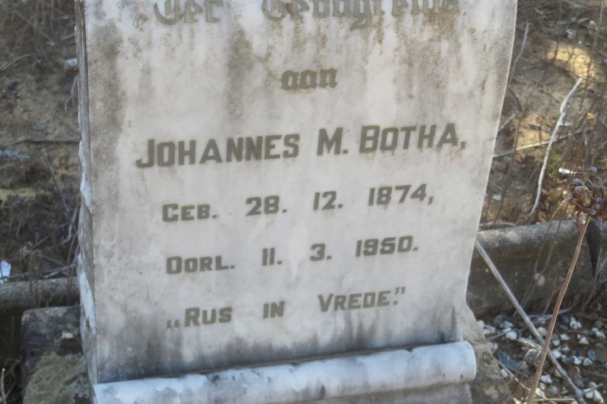 BOTHA Johannes M. 1874-1950