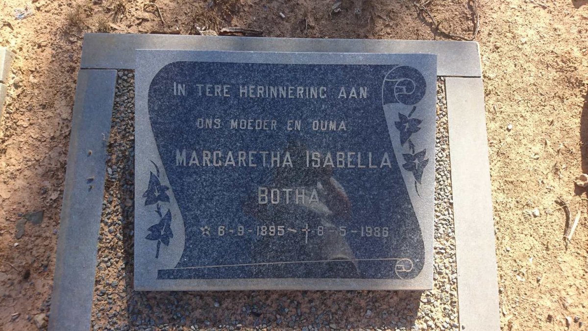 BOTHA Margaretha Isabella 1895-1986