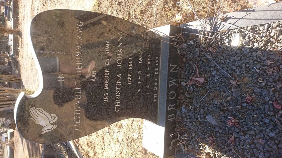 BROWN Christina Johanna nee NEL 1904-1983