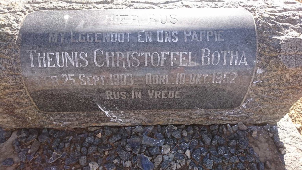 BOTHA Theunis Christoffel 1903-1952