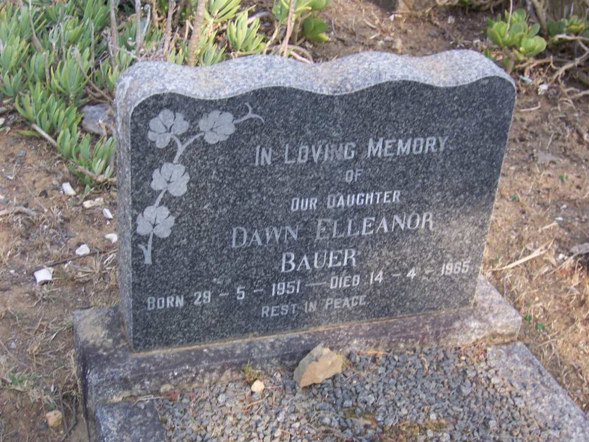 BAUER Dawn Elleanor 1951-1965