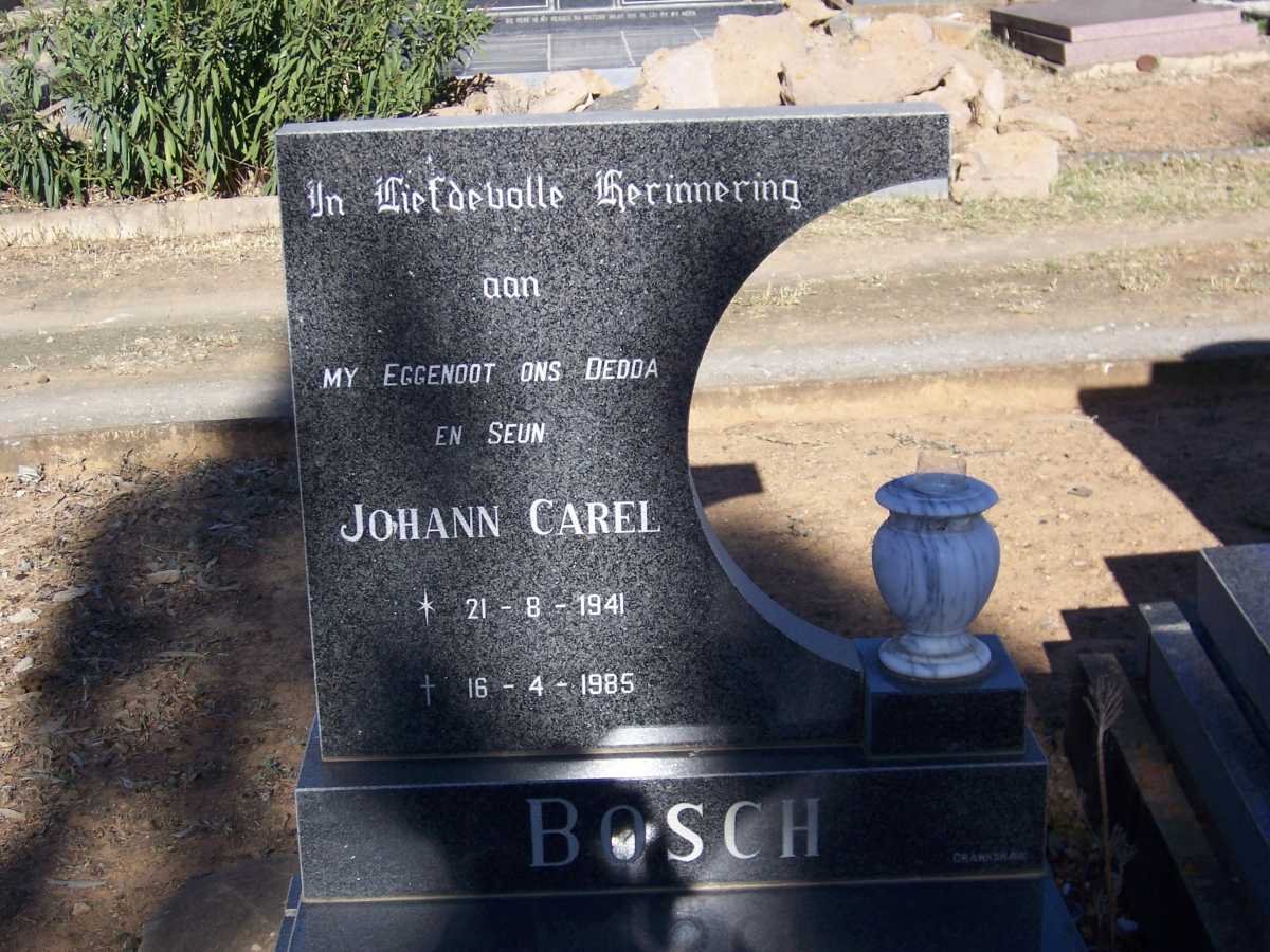 BOSCH Johan Carel 1941-1985
