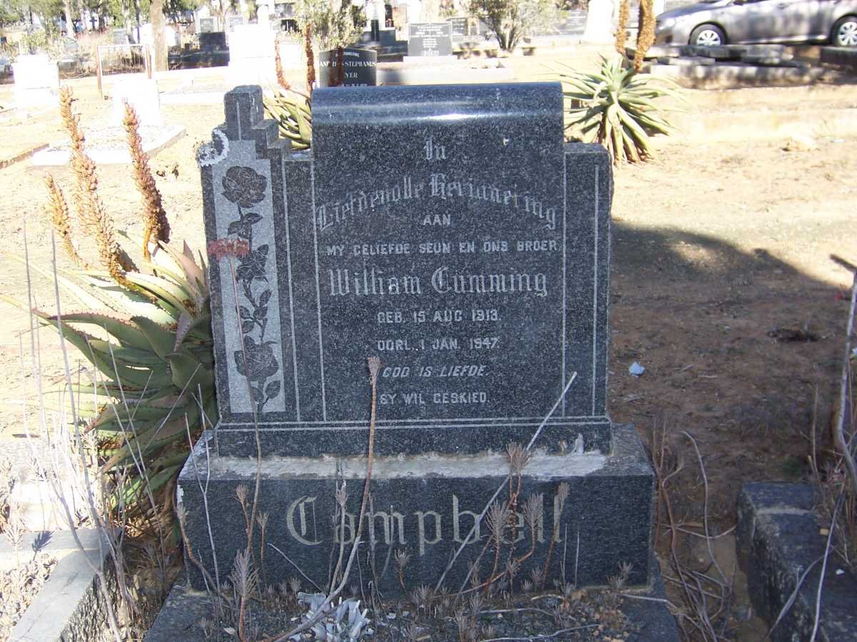 CAMPBELL William Cumming 1913-1947