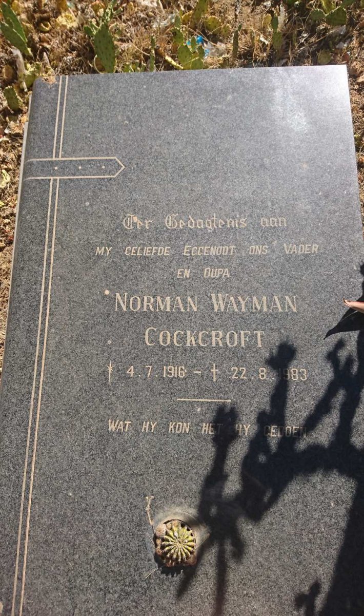 COCKROFT Norman Wayman 1916-1983