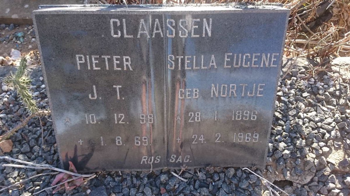 CLAASSEN Pieter J.T. 1898-1969 &amp; Stella Eugene NORTJE 1896-1969