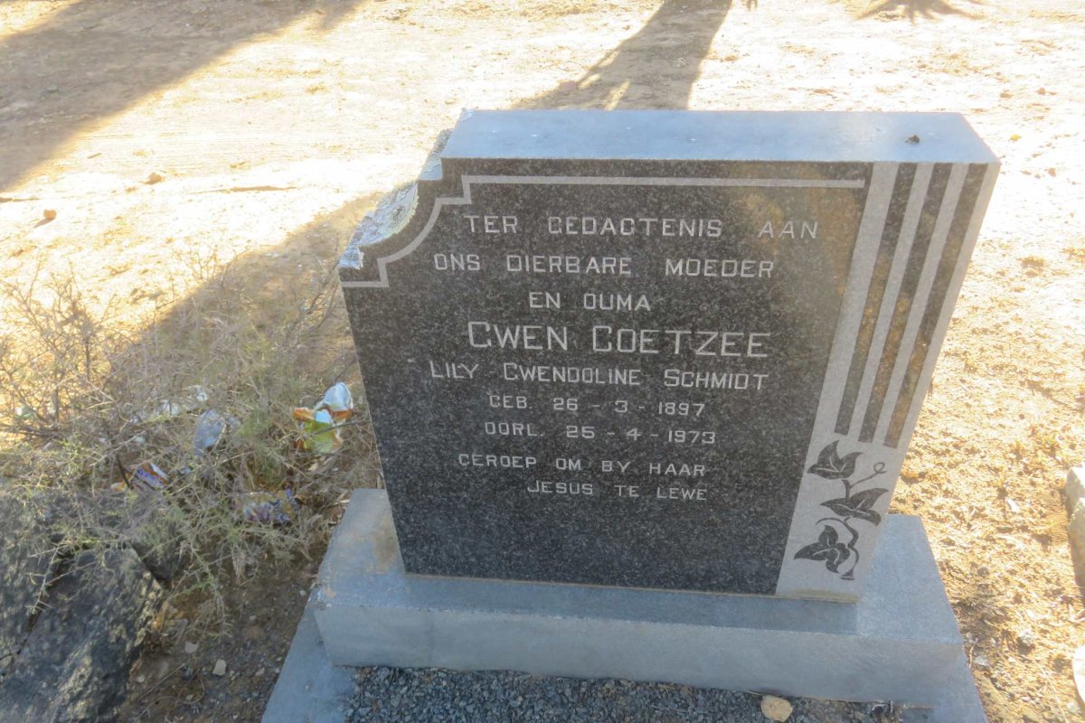 COETZEE J.H. 1890-1959 &amp; Lily Gwendoline SCHMIDT 1897-1973