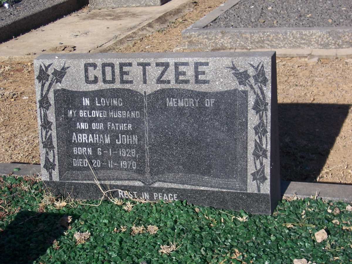 COETZEE Abraham John 1928-1970