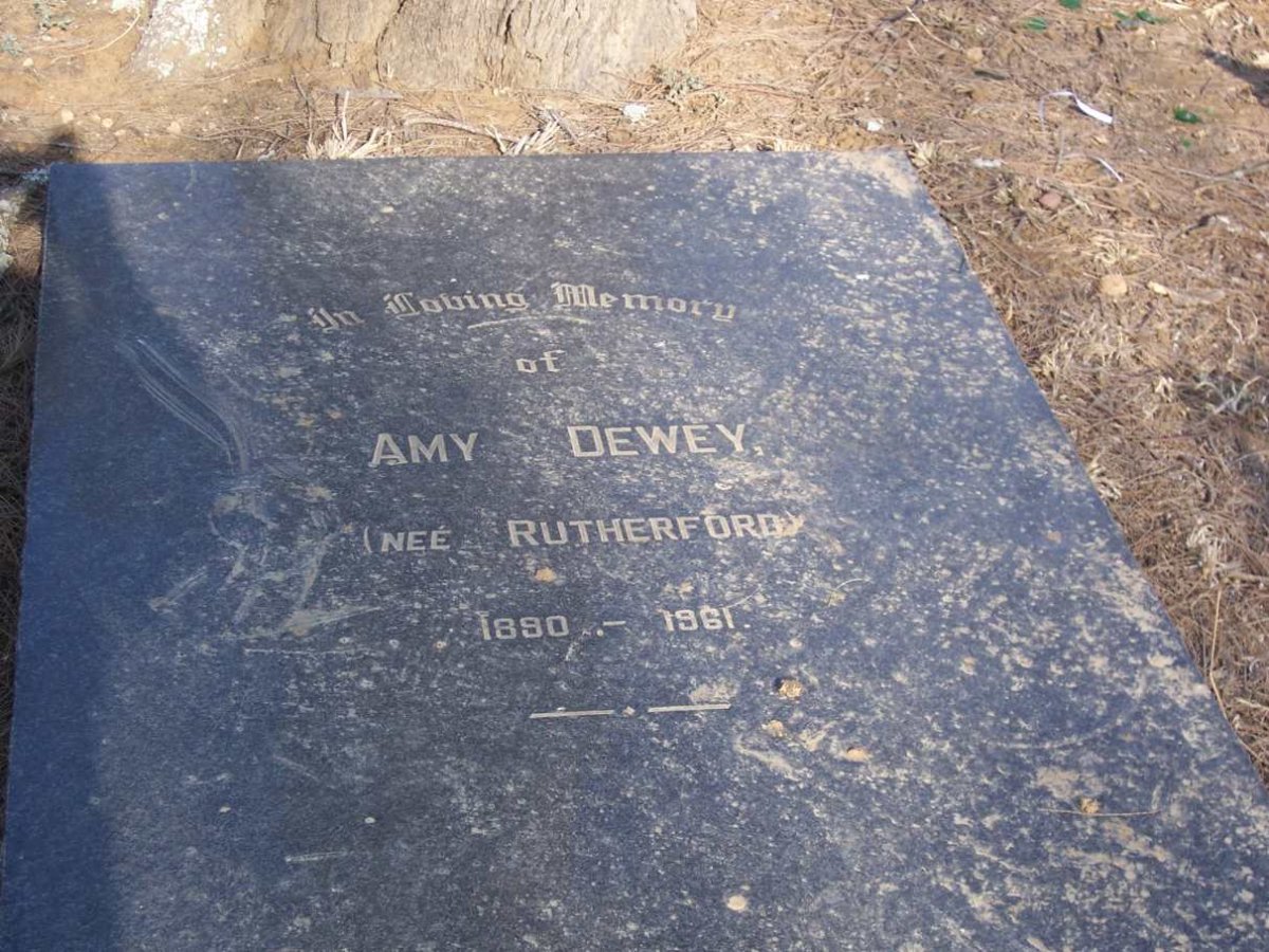 DEWEY Amy nee RUTHERFORD 1890-1961