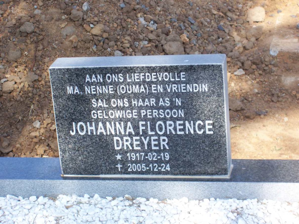 DREYER Johanna Florence 1917 - 2005