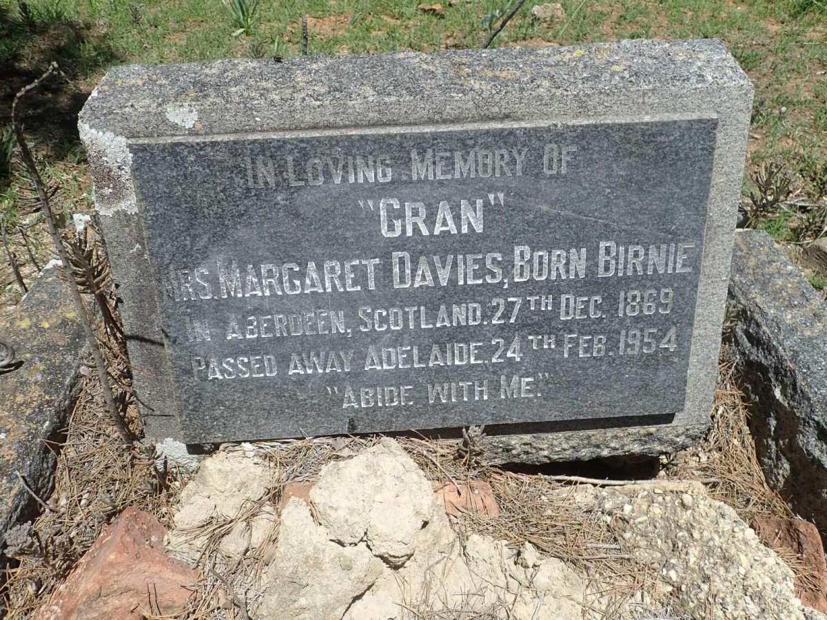 DAVIES Margaret nee BIRNIE 1869-1954