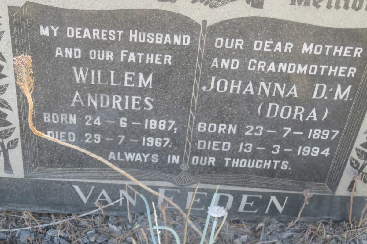 EEDEN Willem Andries, van 1887-1967 &amp; Johanna D.M. 1897-1994