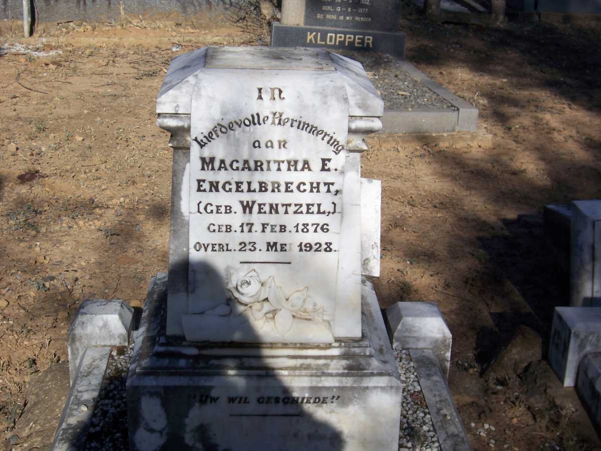 ENGELBRECHT Magaritha E. nee WENTZEL 1876-1928
