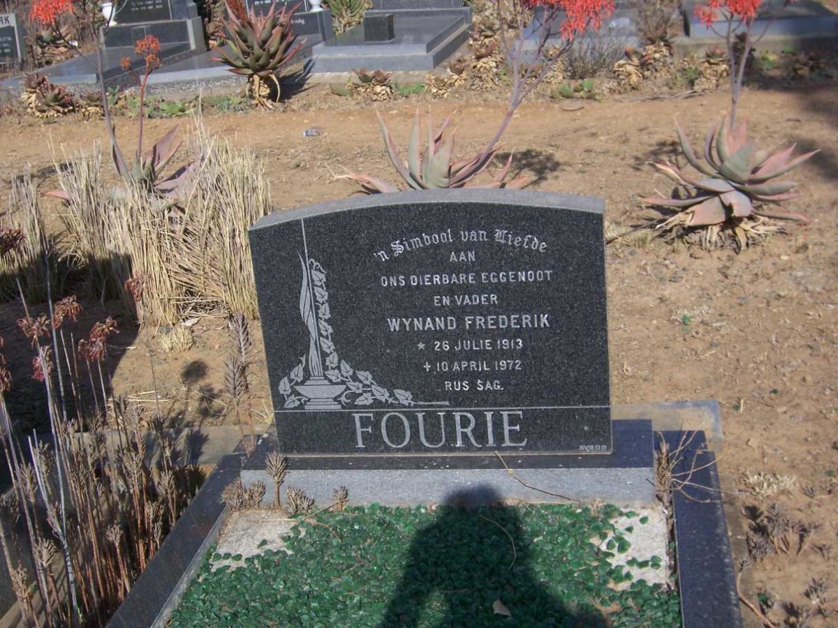 FOURIE Wynand Frederik 1913-1972