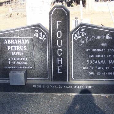 FOUCHE Abraham Petrus 1911-2004 &amp; Susanna Maria DE BRUIN 1921-1988
