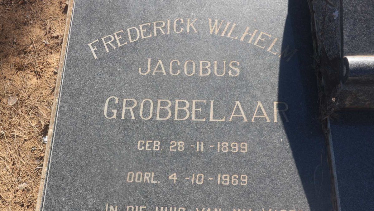 GROBBELAAR Frederick Wilhelm Jacobus 1899-1969