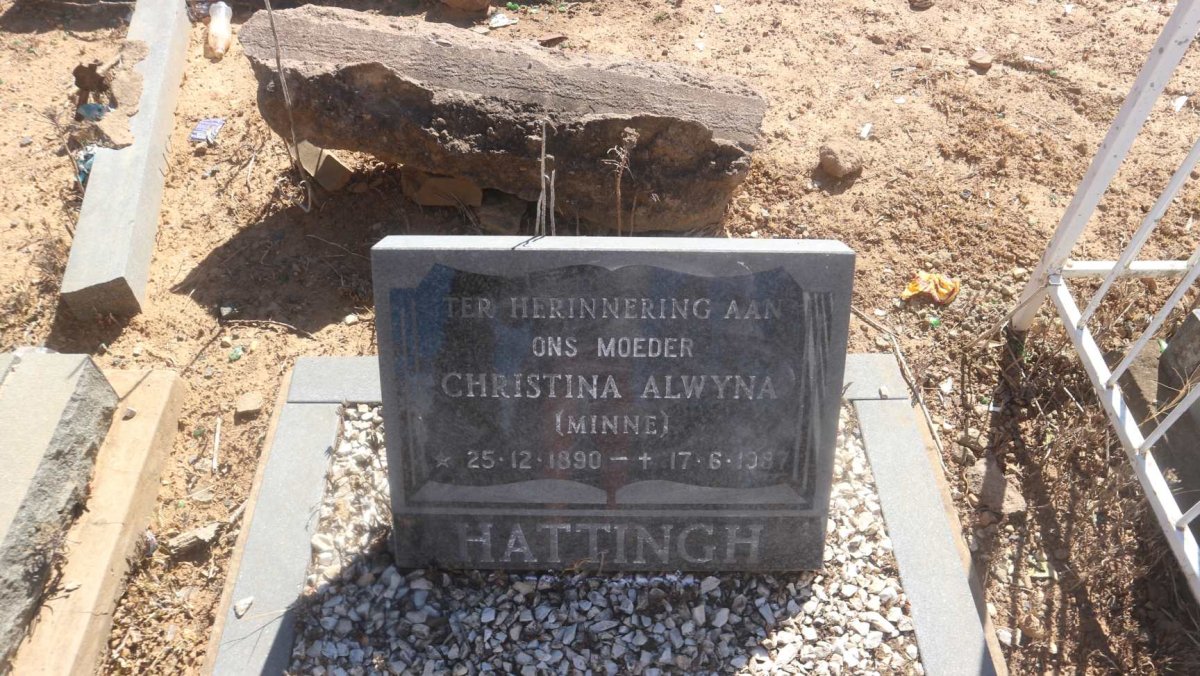 HATTINGH Christina Alwyna 1890-1987
