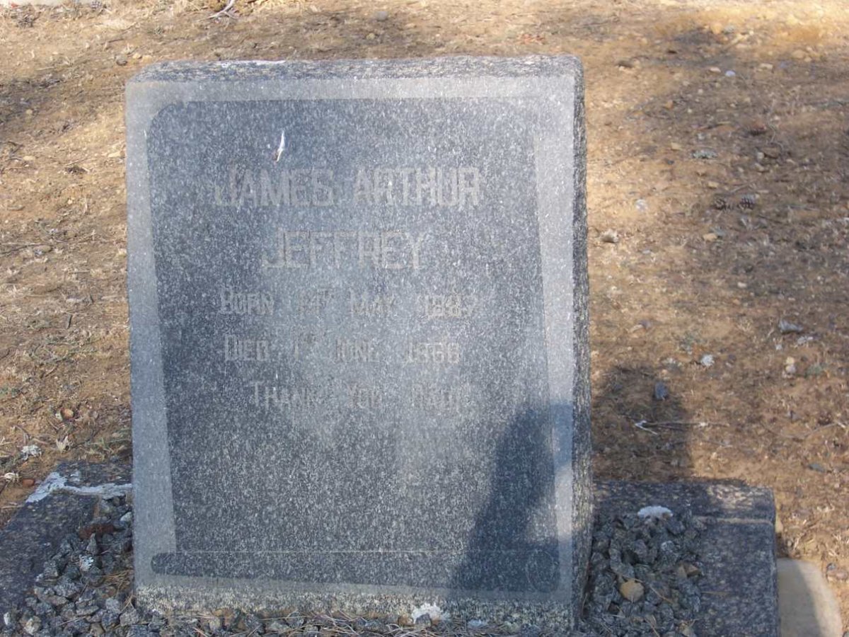 JEFFREY James Arthur 1887-1966