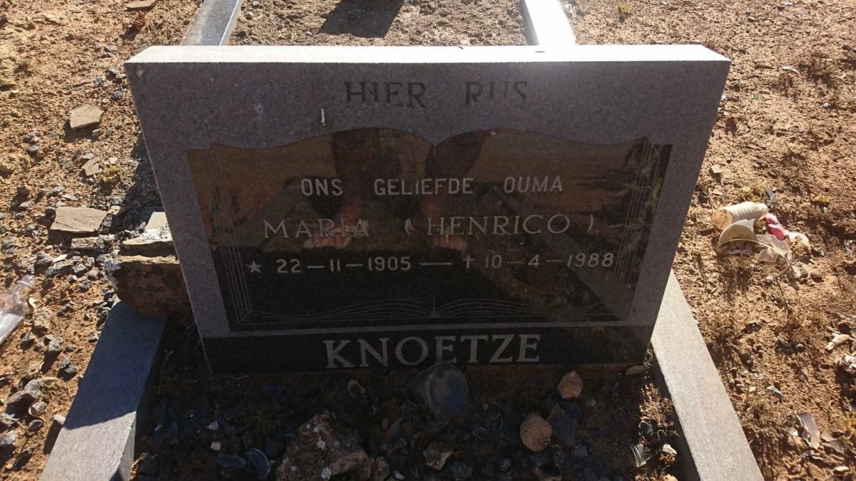 KNOETZE Maria nee HENRICO 1905-1988