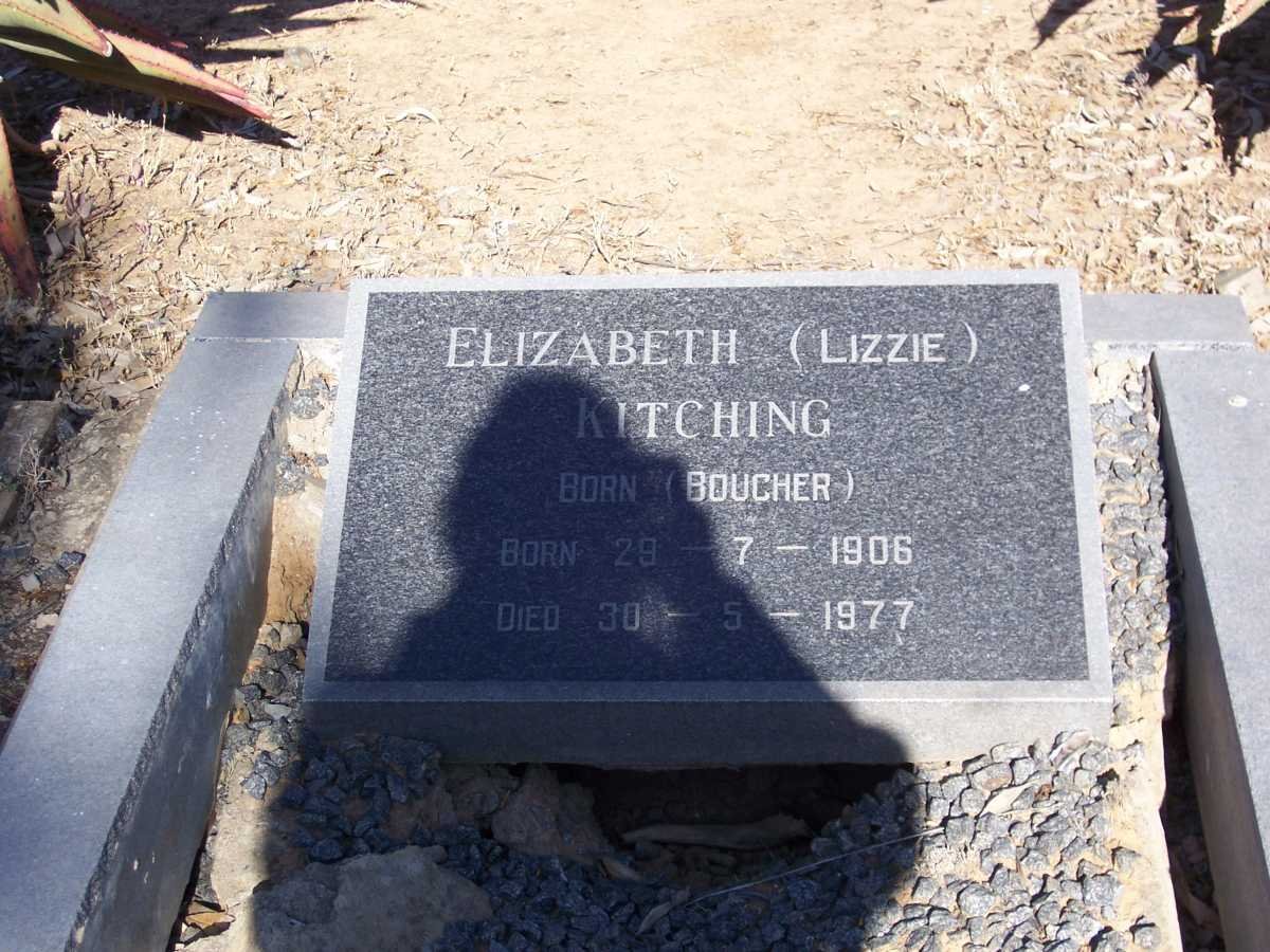 KITCHING Elizabeth nee BOUCHER 1906-1977
