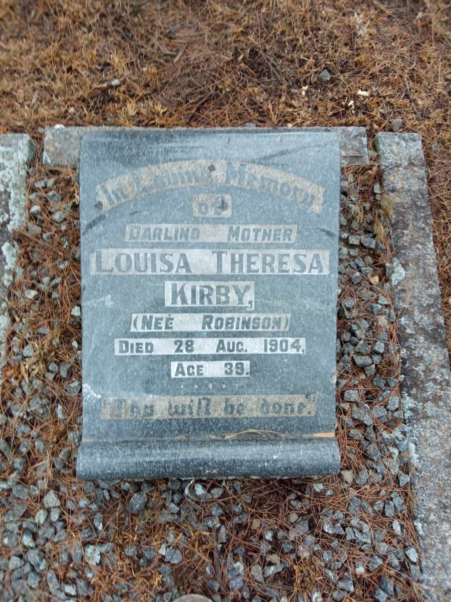 KIRBY Louisa Theresa nee ROBINSON -1904