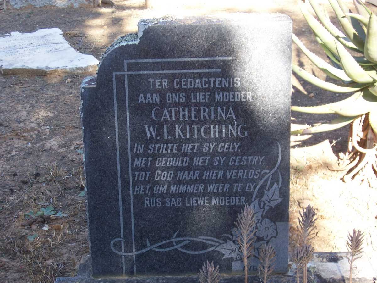 KITCHING Catharina W.I.