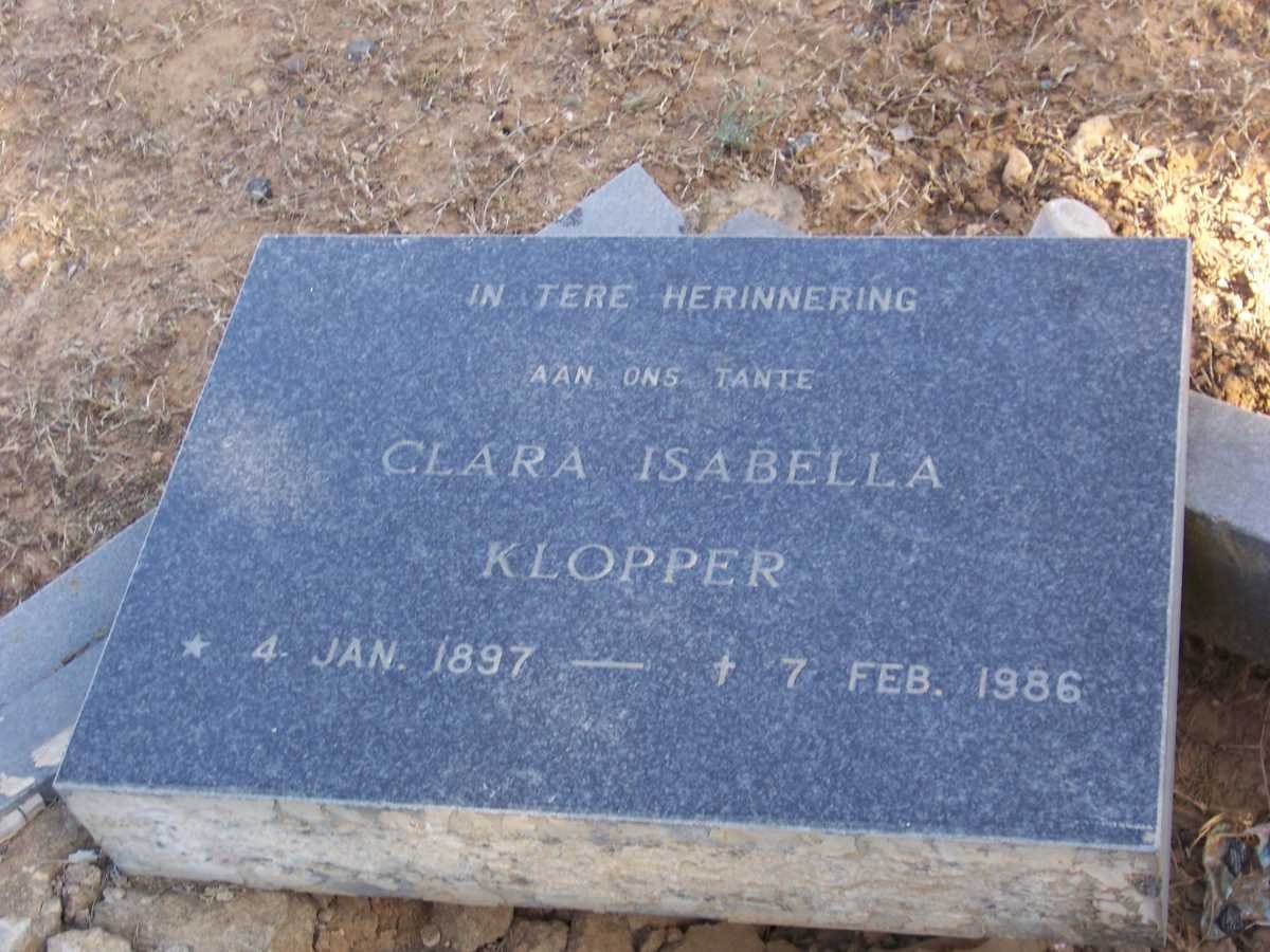 KLOPPER Clara Isabella 1897-1986