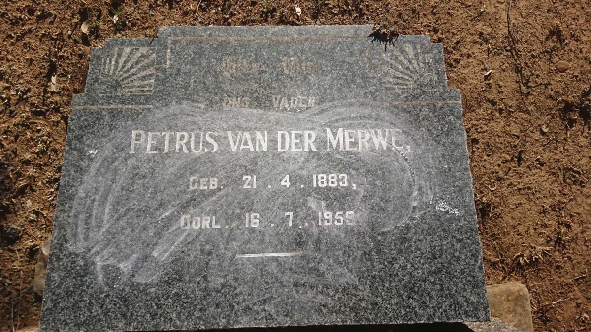 MERWE Petrus, van der 1883-1959