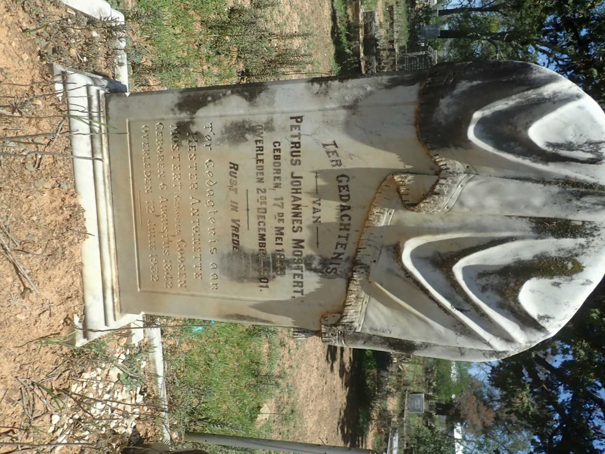MOSTERT Petrus Johannes 1833-1901 &amp; Hester Antoinette GOOSEN 1842-1932