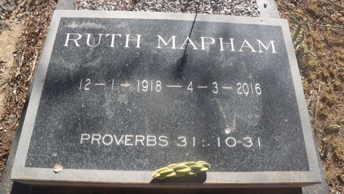 MAPHAM Ruth 1918-2016