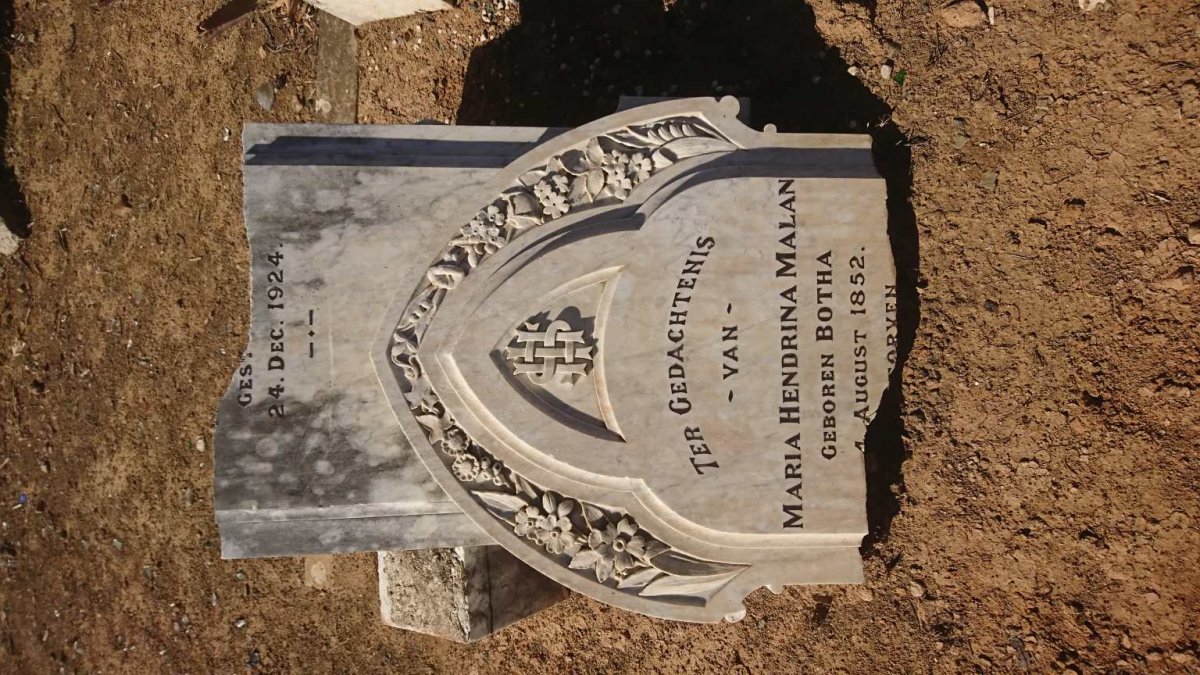 MALAN Maria Hendrina nee BOTHA 1852-1924