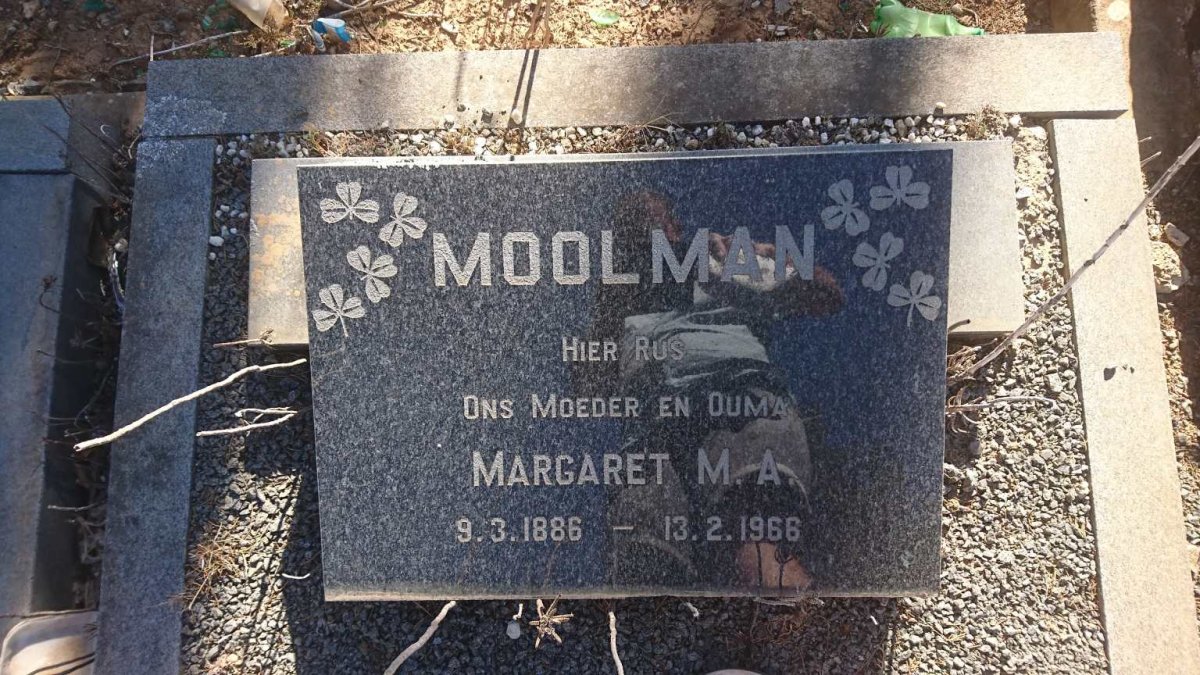 MOOLMAN Margaret M.A. 1886-1966