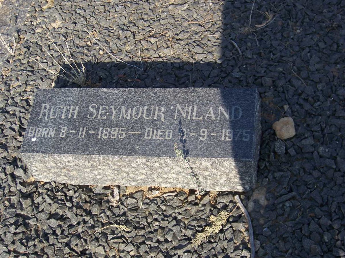 NILAND Ruth Seymour 1895-1975
