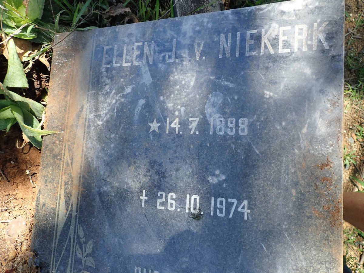 NIEKERK Ellen J., van 1898-1974