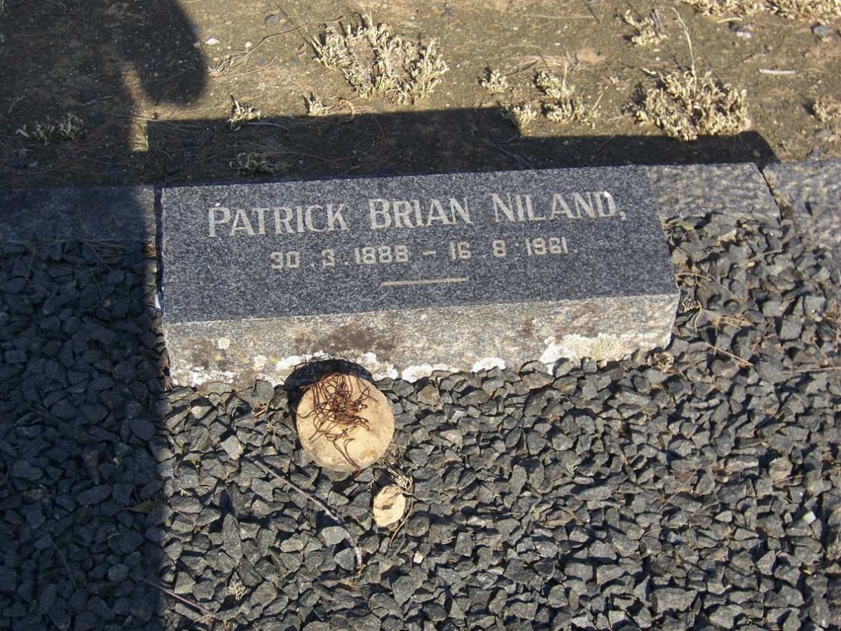 NILAND Patrick Brian 1888-1961