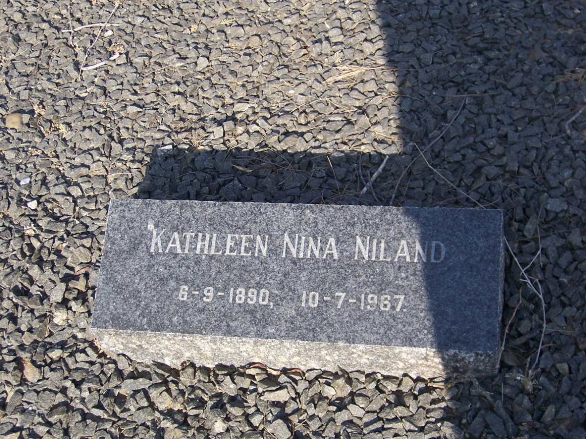 NILAND Kathleen Nina 1890-1967